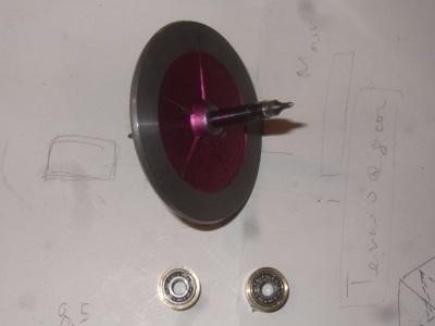 地球コマ分解－回転部